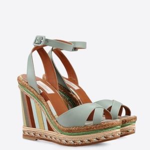 Valentino Garavani Striped Espadrille Wedges